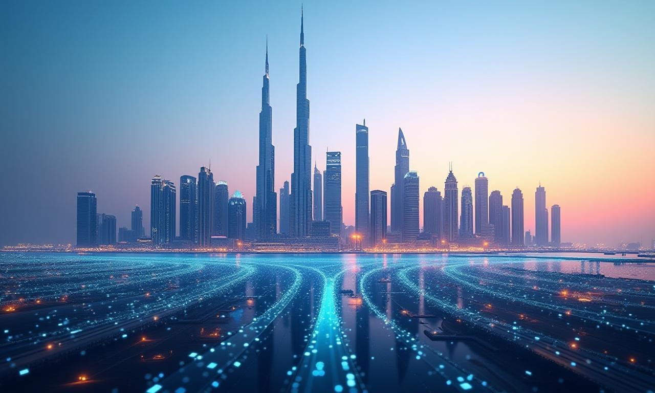 أفق الإمارات الحديث ورمز للاتصال المتقدم